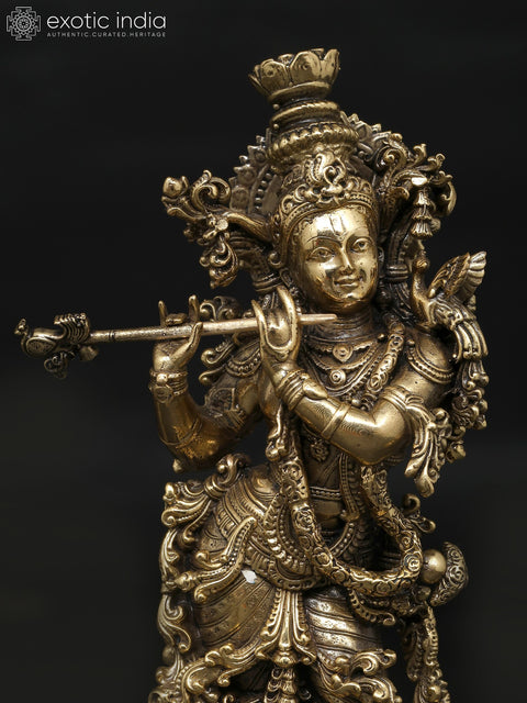 Superfine Standing Radha Krishna | Brass Statues