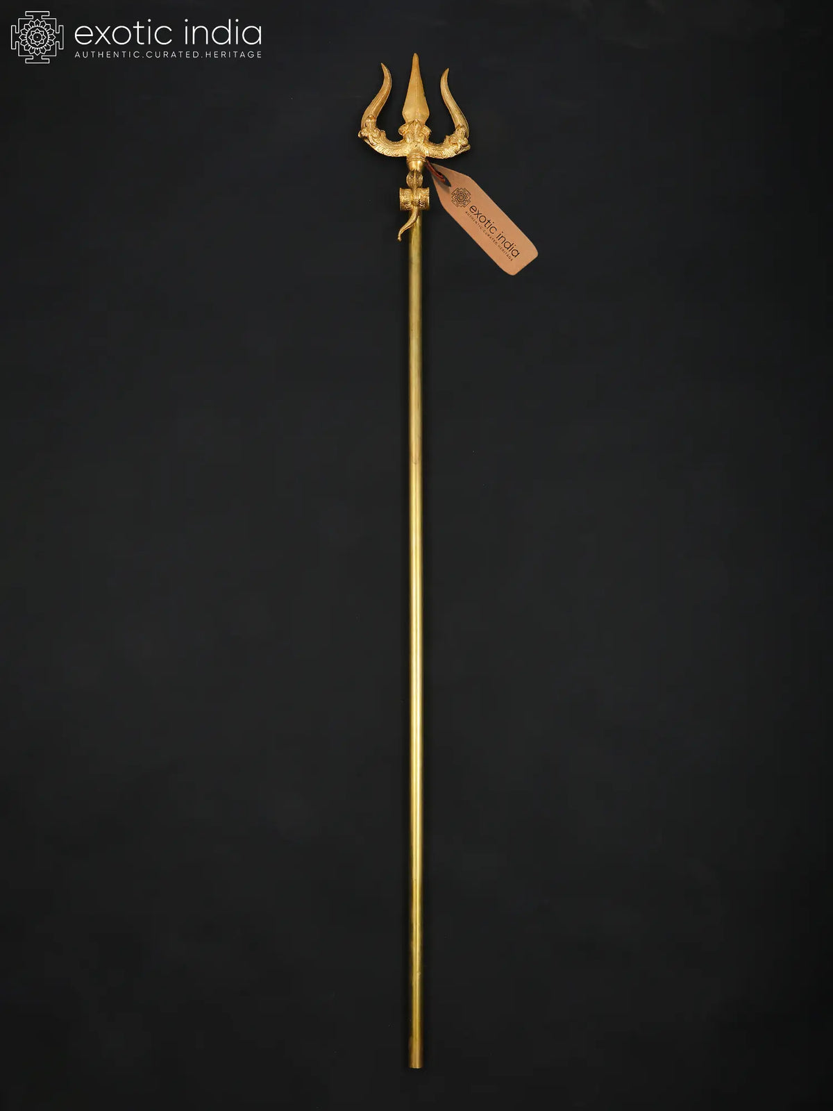 69" Large Lord Shiva's Trishul/Trident in Brass