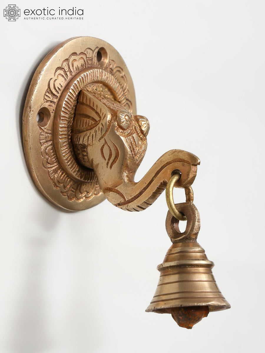 2" Small Brass Elephant Bell Wall Hanging Home Decor