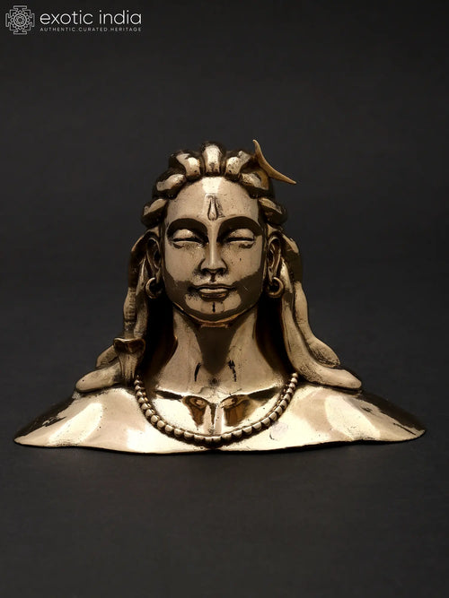 Handmade Adiyogi Shiva Brass Statue for Home Pooja