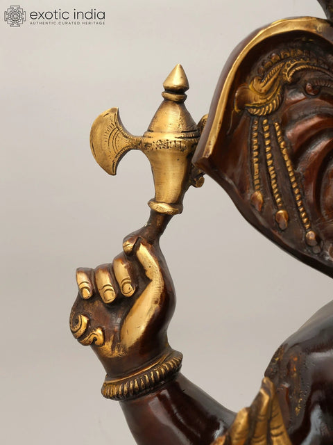 20" Four Armed Pagdi Ganesha | Brass Statue