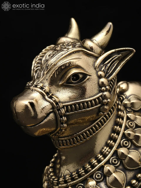 Small Superfine Nandi - Vahana of Lord Shiva | Brass Statue
