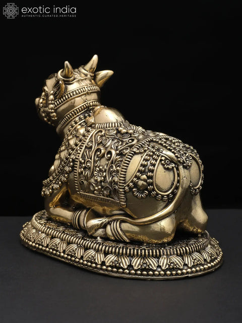 Small Superfine Nandi - Vahana of Lord Shiva | Brass Statue