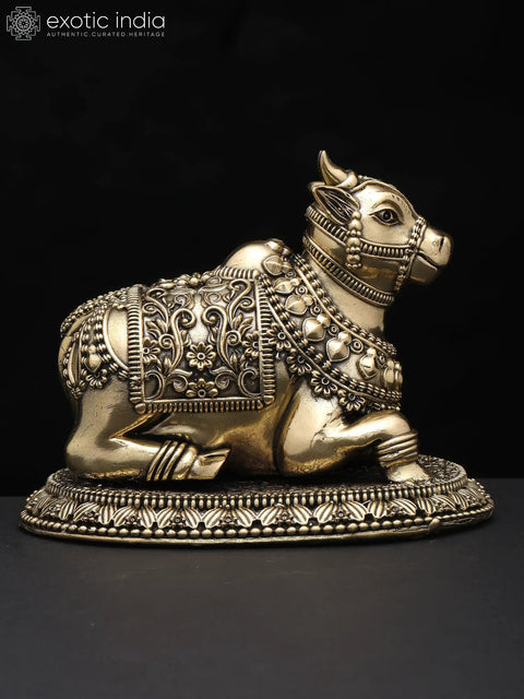 Small Superfine Nandi - Vahana of Lord Shiva | Brass Statue