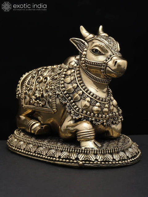 Small Superfine Nandi - Vahana of Lord Shiva | Brass Statue