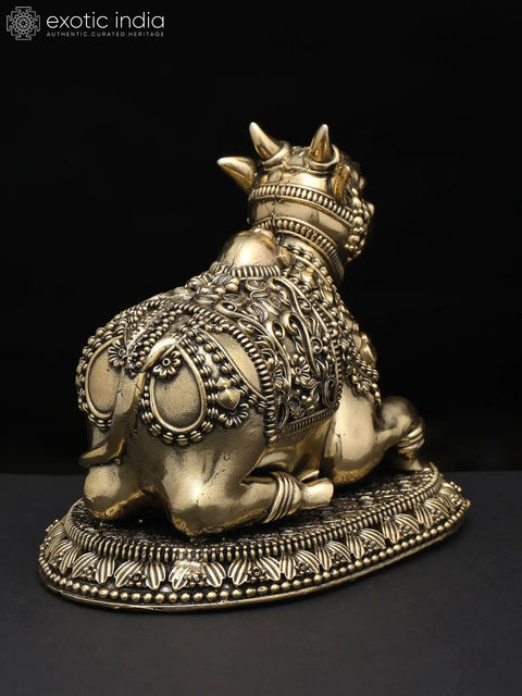 Small Superfine Nandi - Vahana of Lord Shiva | Brass Statue