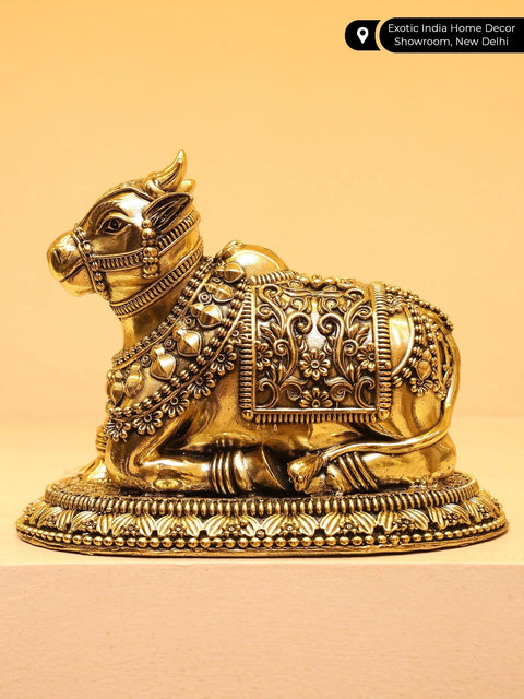 Small Superfine Nandi - Vahana of Lord Shiva | Brass Statue
