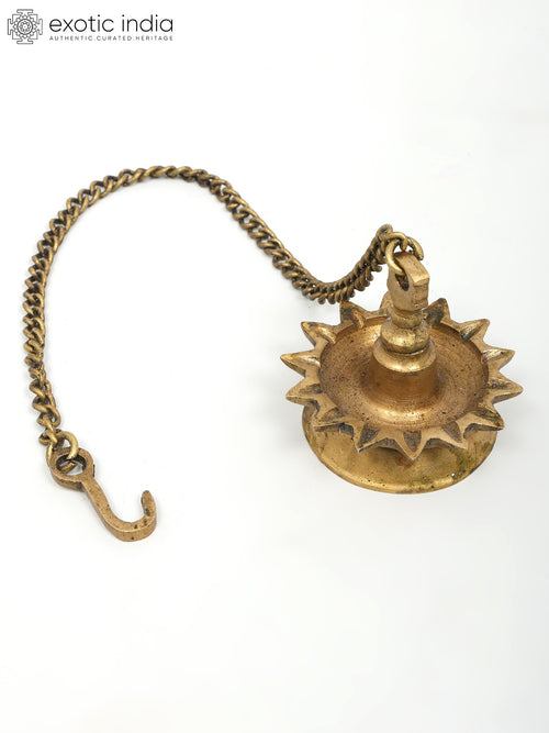3" Multi Wicks Brass Wall Hanging Lamp
