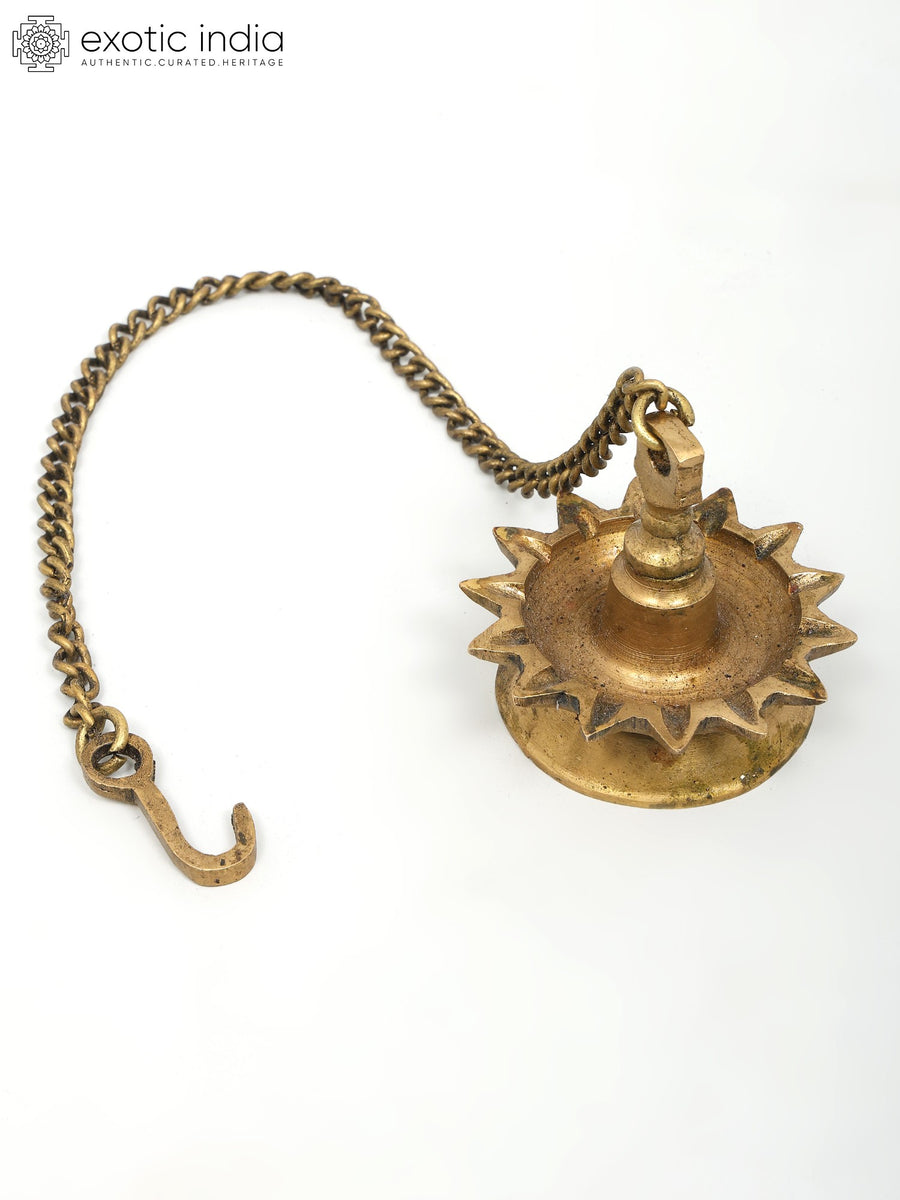 3" Multi Wicks Brass Wall Hanging Lamp