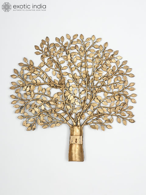 24" Brass Tree of Life with Inlay Work | Home Decor | Wall Hanging