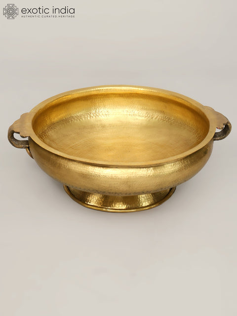 36" Large Size Brass Urli with Stand