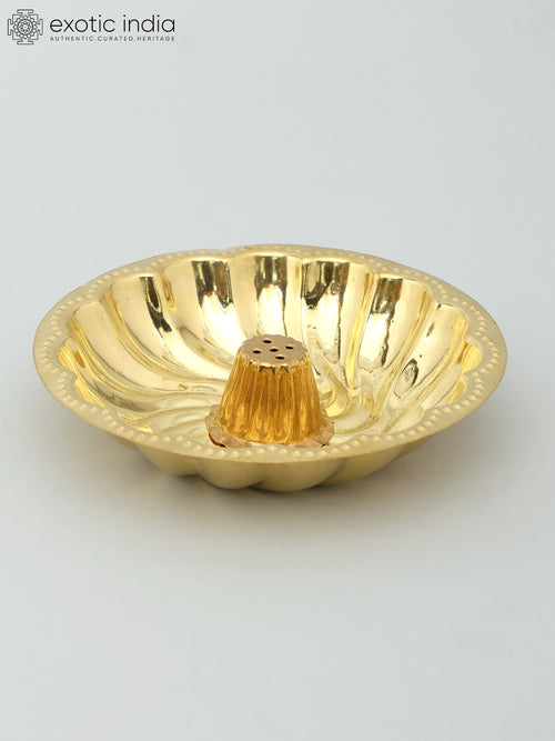 5" Agarbatti Stand Brass Incense Holder for Pooja
