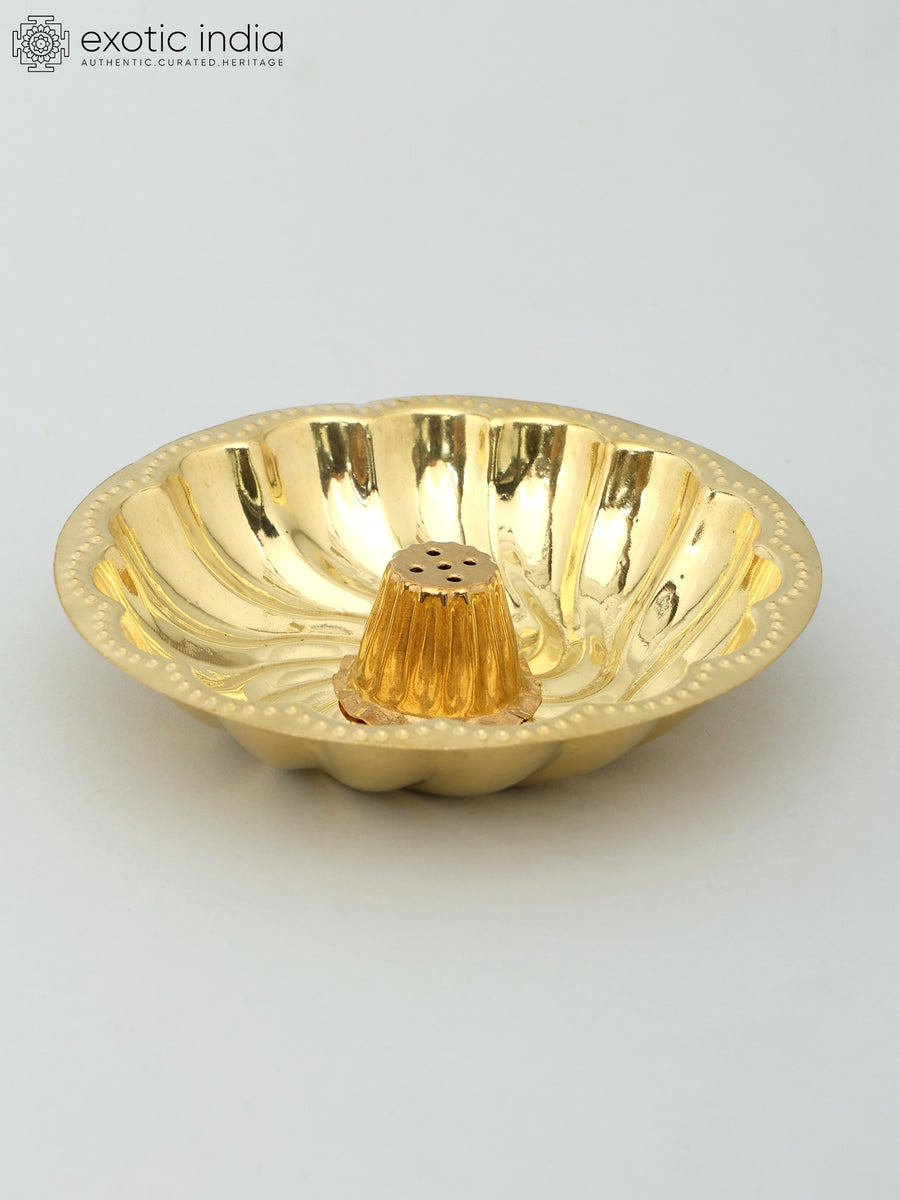 5" Agarbatti Stand Brass Incense Holder for Pooja