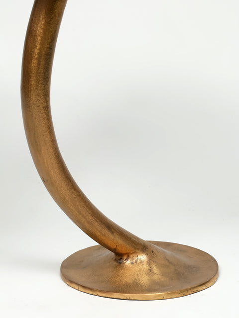 18" Leaf Design Stylish Brass Table