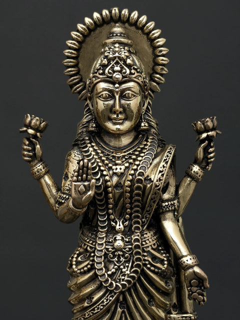 Superfine Standing Vishnu - Lakshmi Pair | Brass Statues