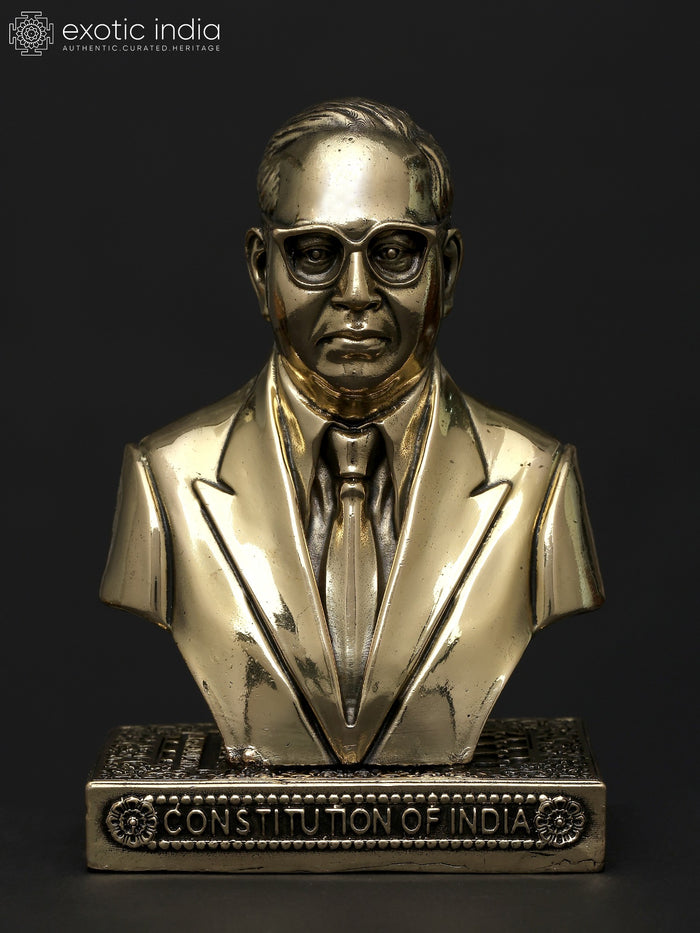 4" Baba Saheb Dr. Bhimrao Ambedkar Brass Bust Statue Handmade