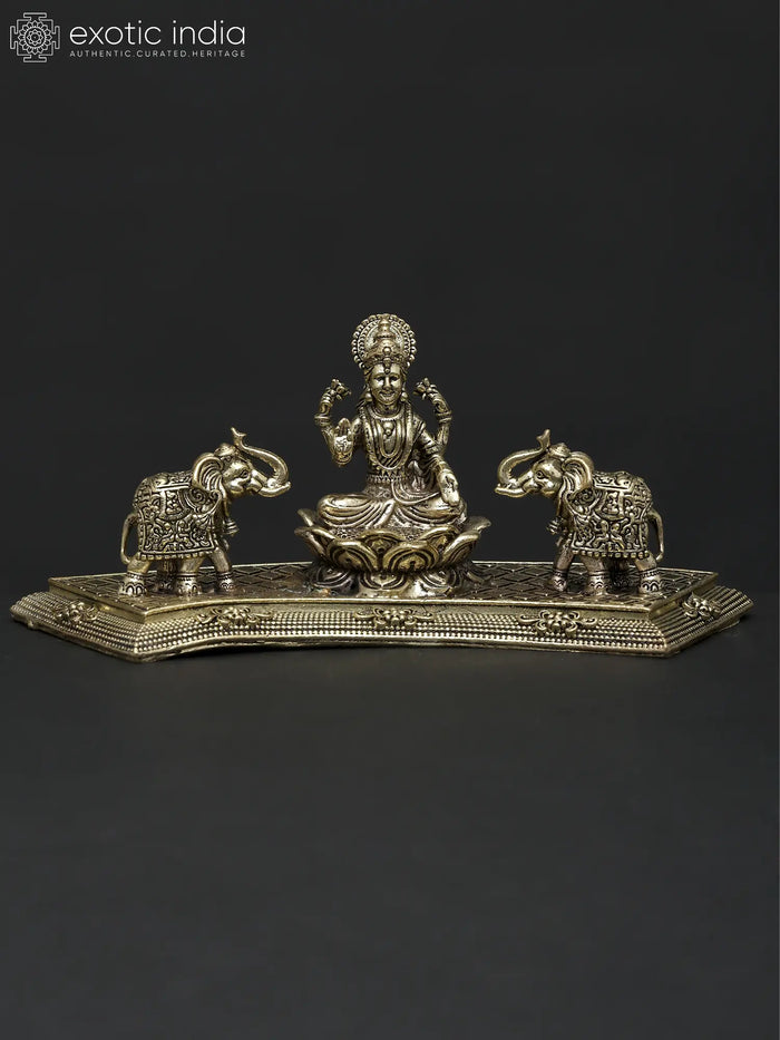 Small Superfine Goddess Gajalakshmi | Brass Statue