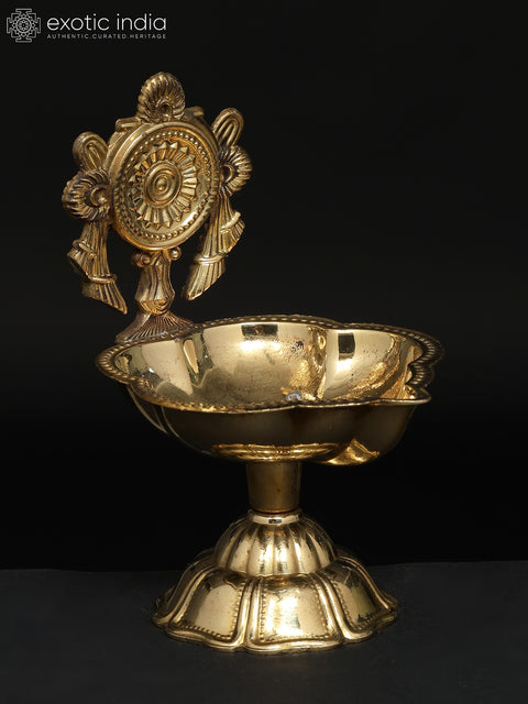3" Small Brass Chakra Lamp | Ritual Item