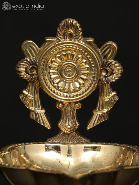 3" Small Brass Chakra Lamp | Ritual Item