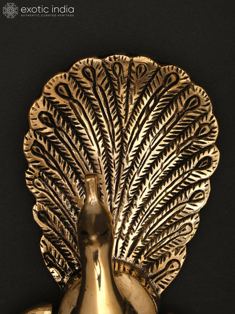 Brass Door Knocker of Peacock | Handmade Brass Door Handle