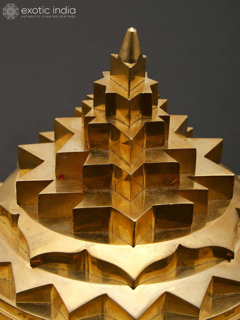 7" Brass Shri Yantra | Tantra Ritual Item