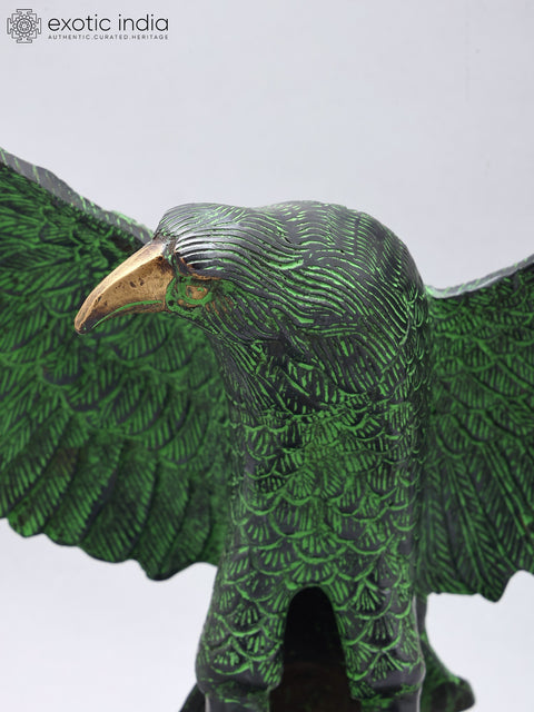 16" Brass Eagle with Open Wings | Brass Statue | Home Decor