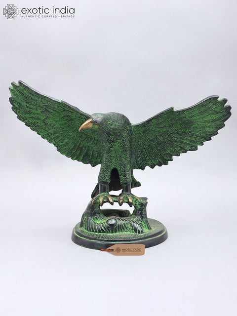 16" Brass Eagle with Open Wings | Brass Statue | Home Decor
