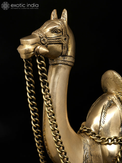 17" Decorative Camel | Brass Statue | Home Decor