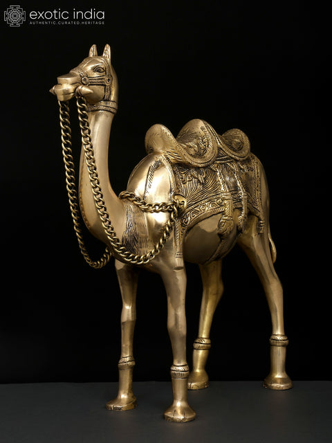 17" Decorative Camel | Brass Statue | Home Decor