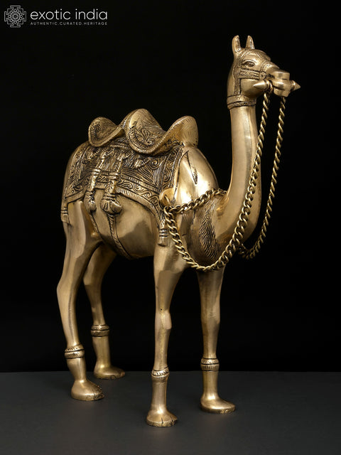17" Decorative Camel | Brass Statue | Home Decor