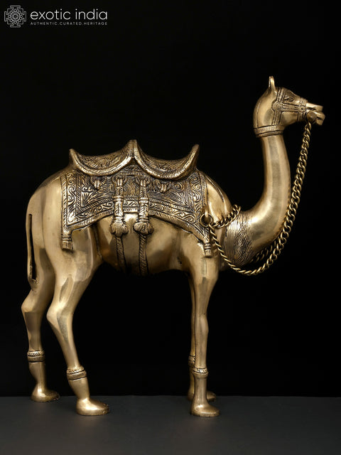 17" Decorative Camel | Brass Statue | Home Decor