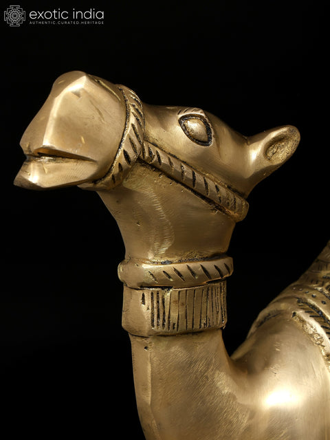 13" Sitting Camel | Decorative Brass Statue | Table Decor