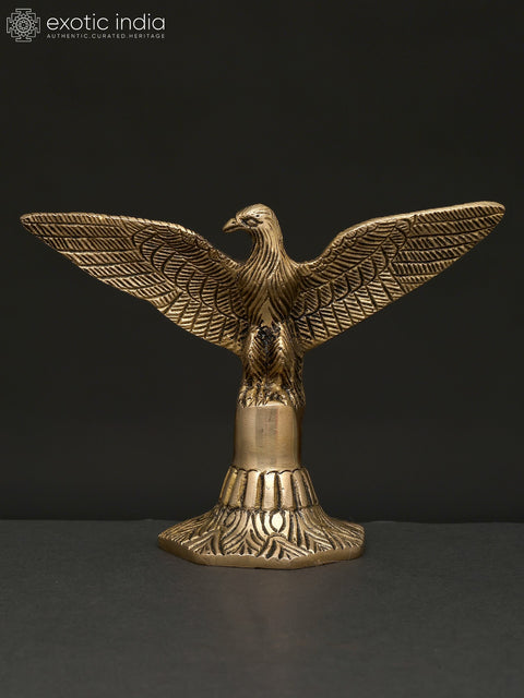 6" Brass Open Winged Eagle | Decorative Showpiece | Table Decor