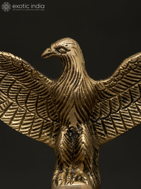 6" Brass Open Winged Eagle | Decorative Showpiece | Table Decor