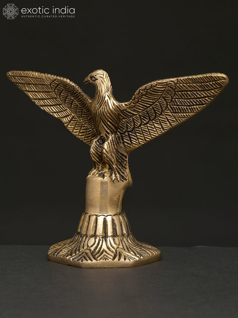 6" Brass Open Winged Eagle | Decorative Showpiece | Table Decor