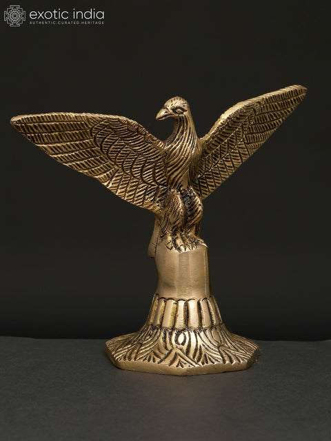 6" Brass Open Winged Eagle | Decorative Showpiece | Table Decor