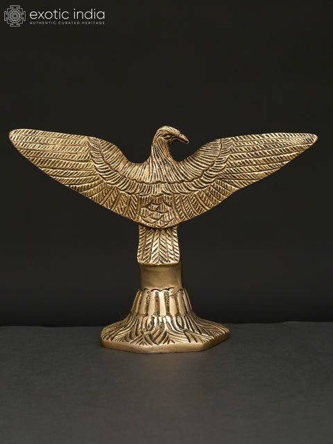 6" Brass Open Winged Eagle | Decorative Showpiece | Table Decor