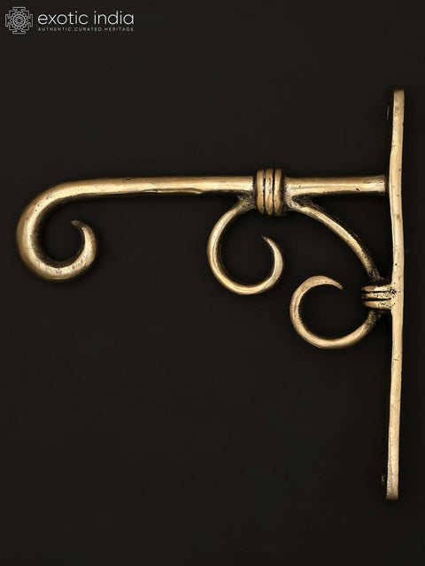 7" Brass Designer Wall Hanging Bracket