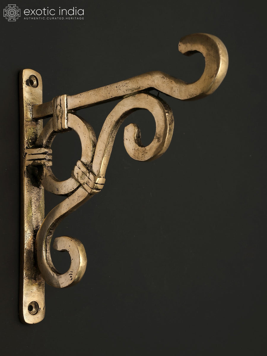 6" Brass Wall Hanging Bracket for Home Decor