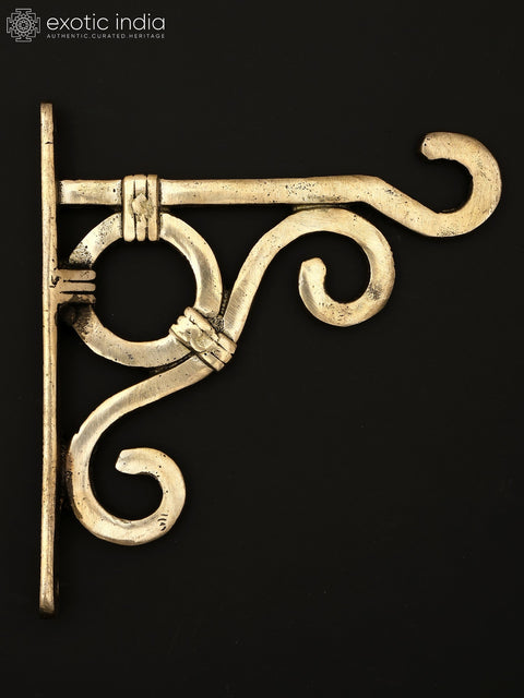 6" Stylish Wall Hanging Bracket in Brass