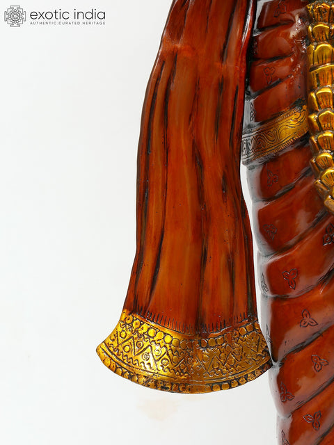 72" Huge Four Armed Standing Lord Vishnu (Narayan) | Brass Statue