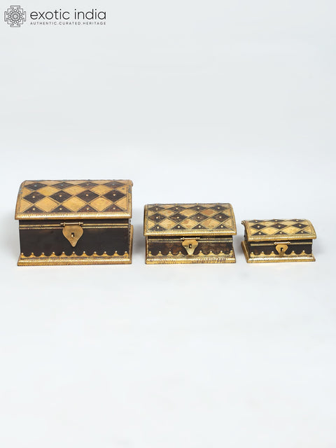 Set of Three Designer Storage Boxes | Made In India