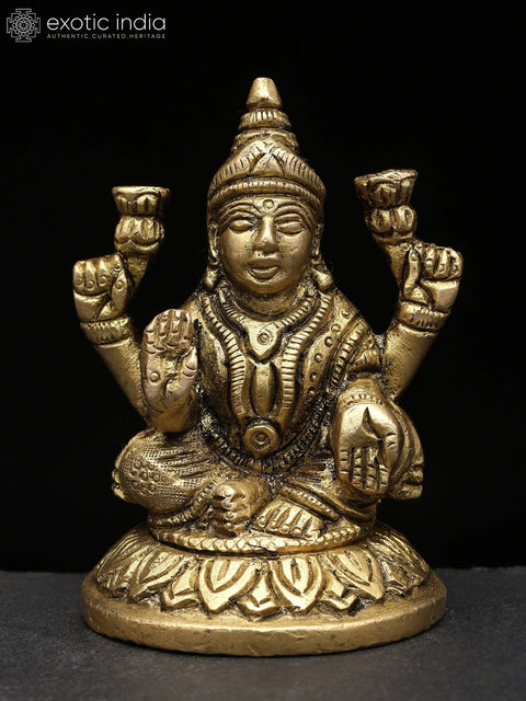2" Small Blessing Goddess Lakshmi | Brass Statue