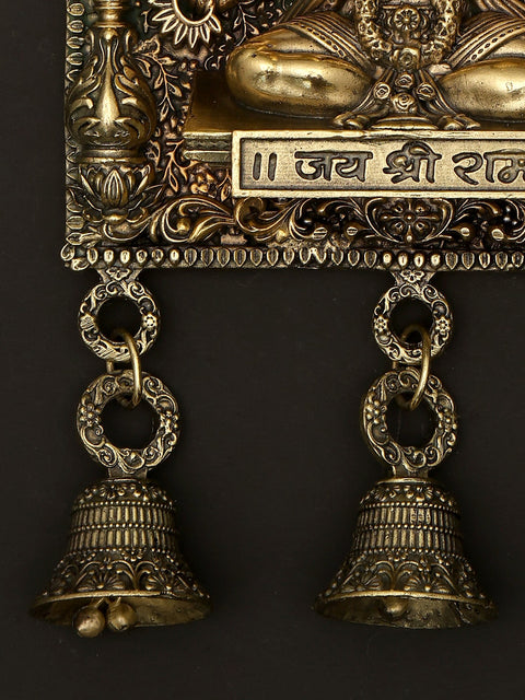 7" Superfine Panchamukhi Lord Hanuman with Bells | Wall Hanging Brass Statue