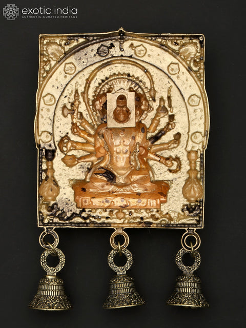 7" Superfine Panchamukhi Lord Hanuman with Bells | Wall Hanging Brass Statue
