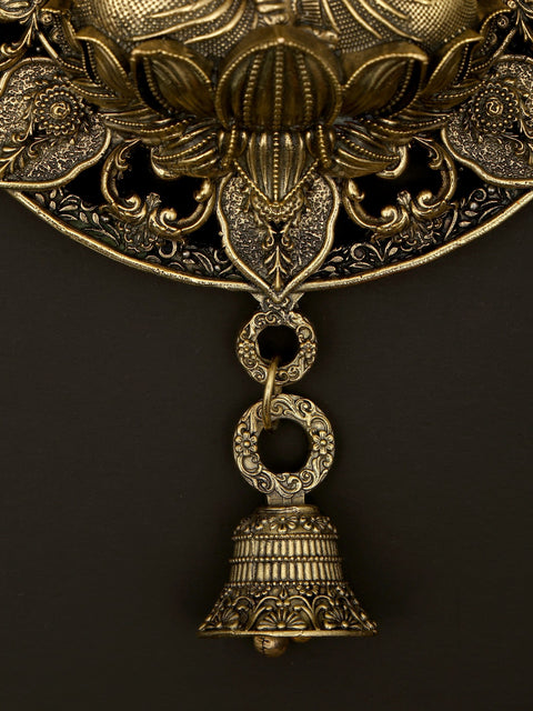 9" Superfine Lord Ganesha Bell | Wall Hanging Brass Statue