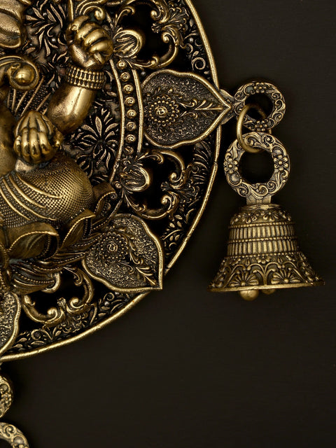 9" Superfine Lord Ganesha Bell | Wall Hanging Brass Statue