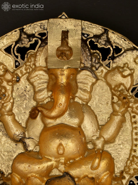 9" Superfine Lord Ganesha Bell | Wall Hanging Brass Statue