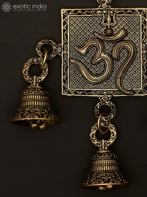 6" Superfine Brass Wall Hanging Om Bell