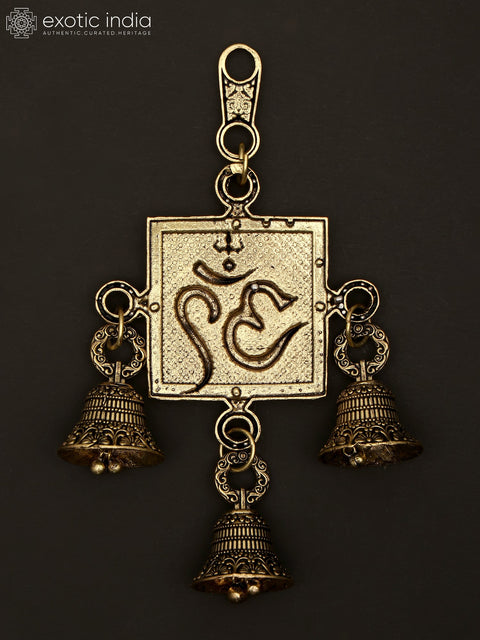 6" Superfine Brass Wall Hanging Om Bell